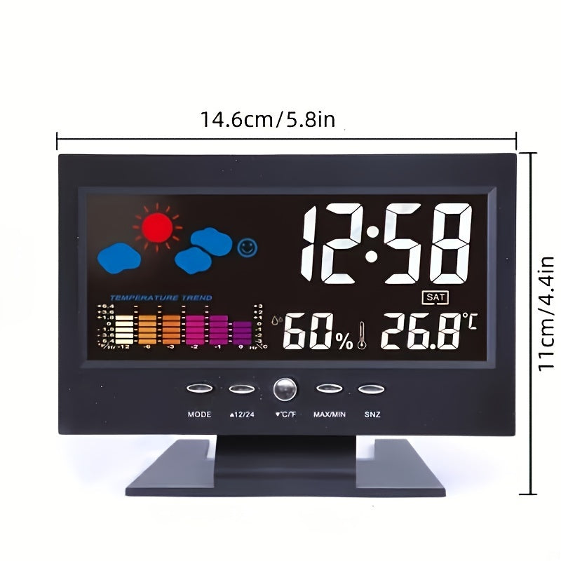 SilentTime - Stille Digitale Wekker met Temperatuur- & Vochtigheidsweergave