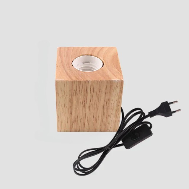 RetroWood - Houten Tafellamp met Lichtbol voor Sfeervolle Verlichting