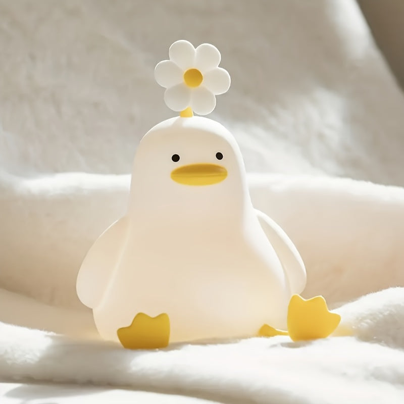 BloomDuck - Siliconen Dimbare Nachtlamp met Klapbediening