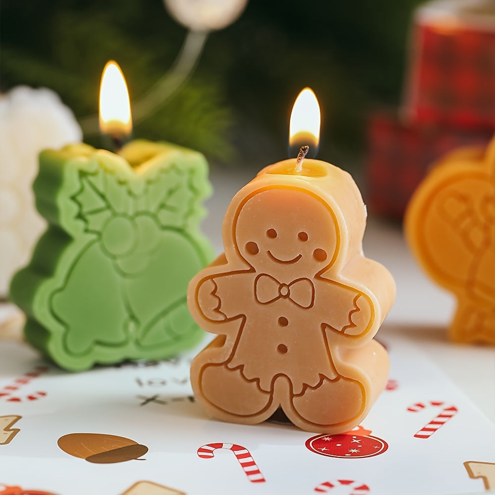 AromaGift - 4 Stuks Kerstthema Aromatherapiekaarsen Set