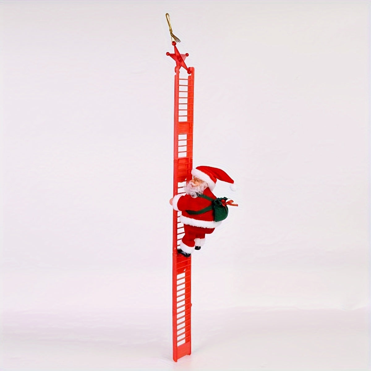 SantaLadder - Zingende & Klimmende Kerstman Decoratieset op Batterijen