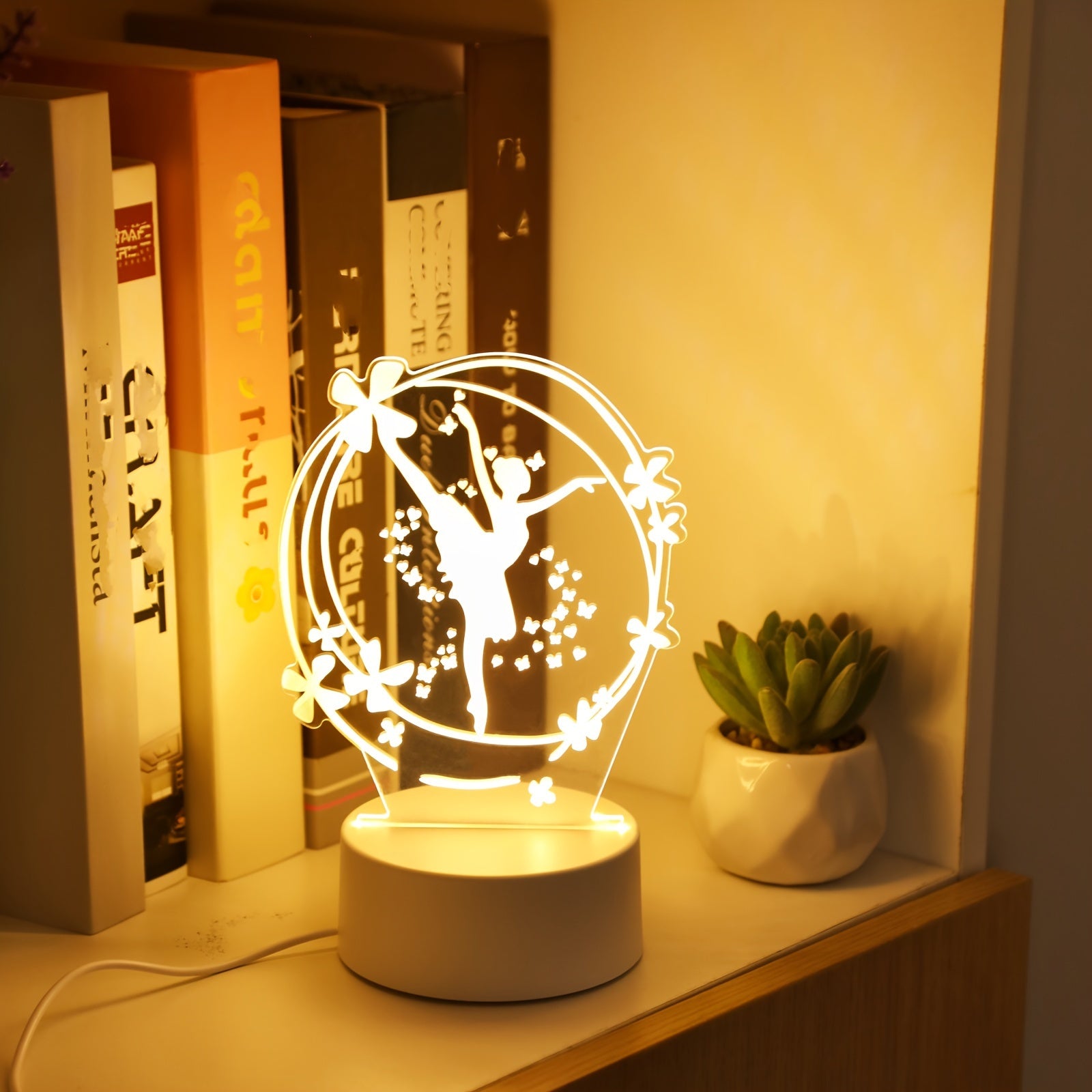 RuimteLamp - 3D Balletdanser LED Nachtlamp USB Gevoed
