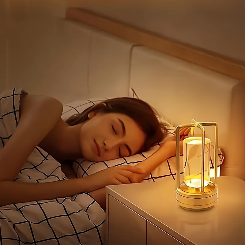 LumiCrystal - Oplaadbare LED Kristallen Tafellamp met Touch Bedieningspaneel