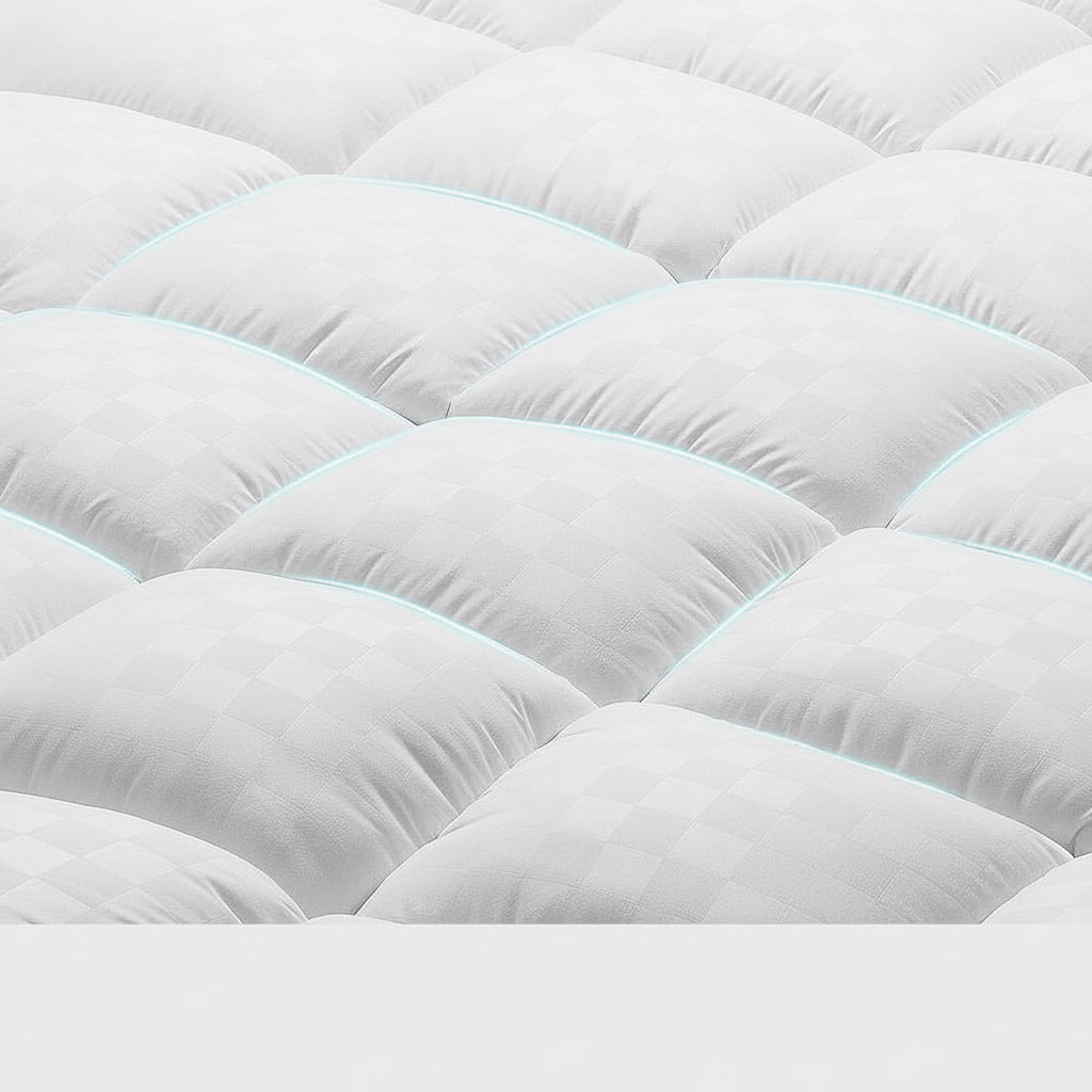 Colchão Superior Microfibra Alternativa a Penas Extra Espesso Refrescante Queen