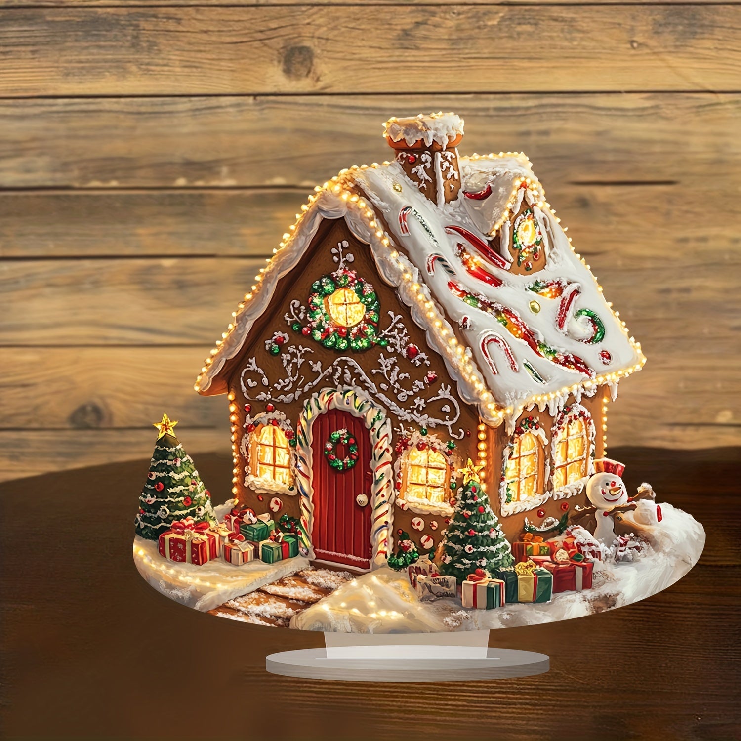 BohoGinger - Acryl Gingerbread House Kerstdecoratie