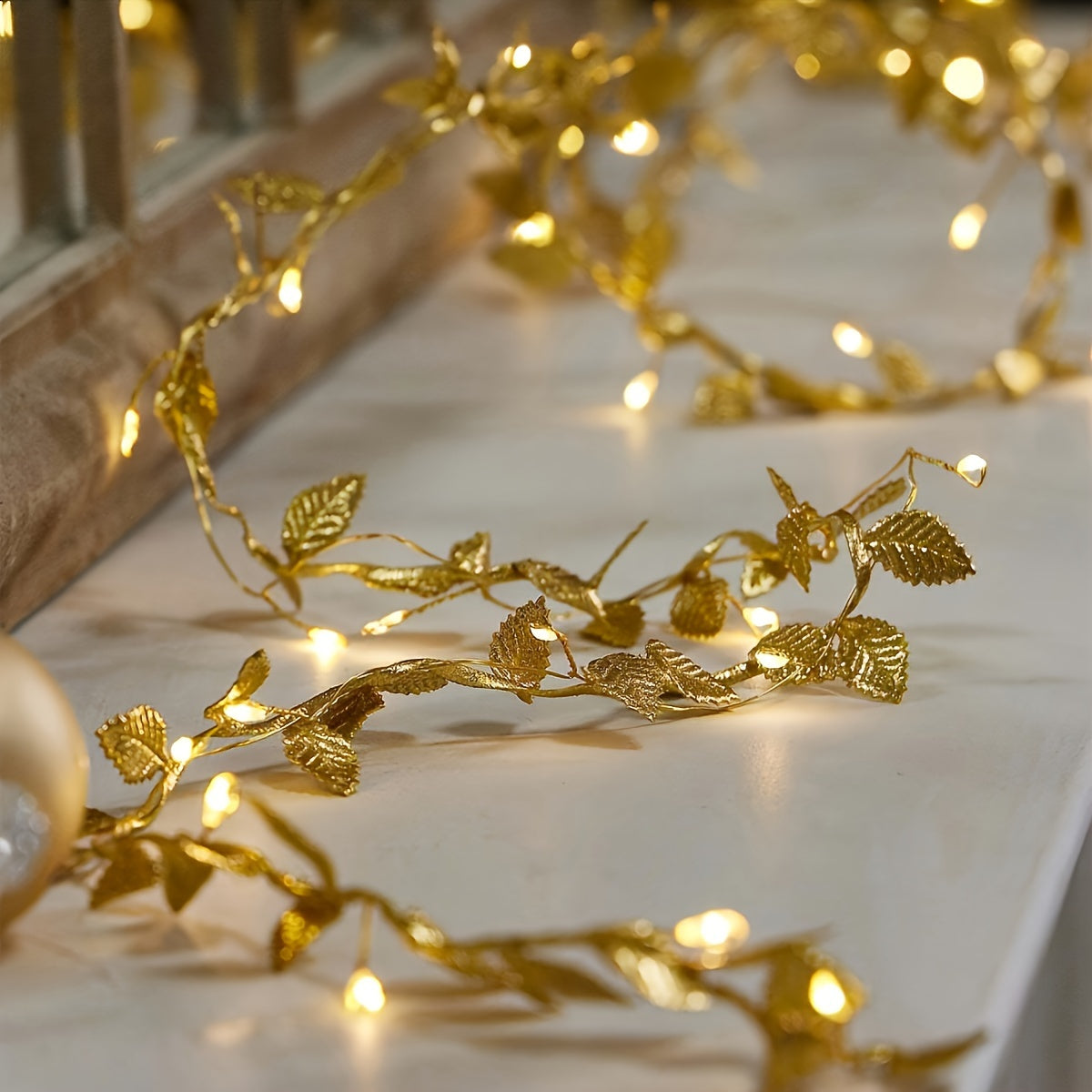 GoldenLeaf - Gouden LED Blad Feeënlichten voor Binnendecoratie