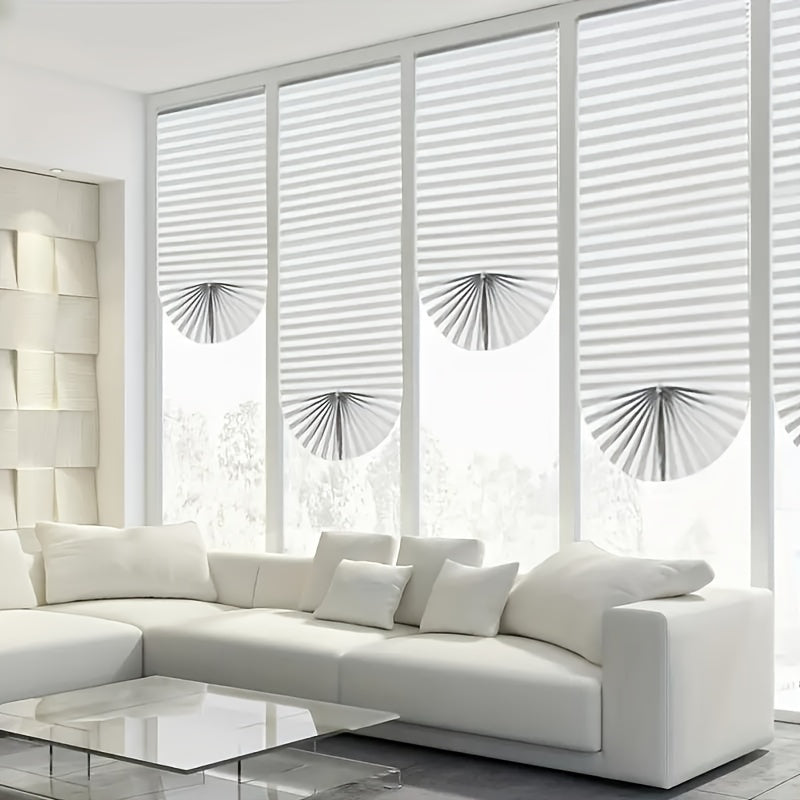 1 Stuk Snoerloze Verduisterende Gordijn - Lichtfilterend, Gevouwen Raambekleding voor Woonkamer en Slaapkamer