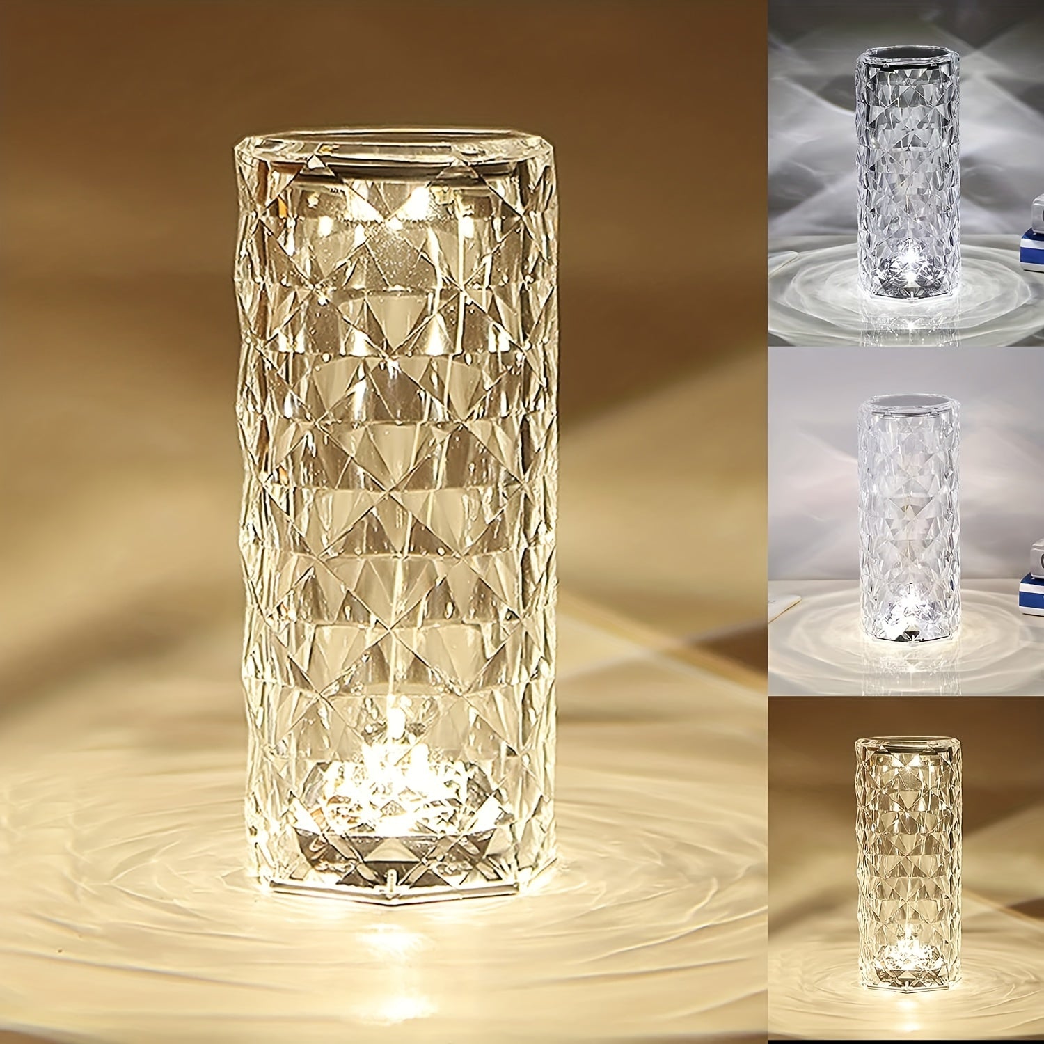 CrystalGlow - LED Kristallen Tafellamp met Touchbediening