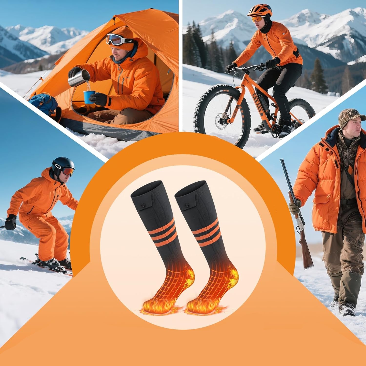 Heated Socks App Control 4 Heat Settings