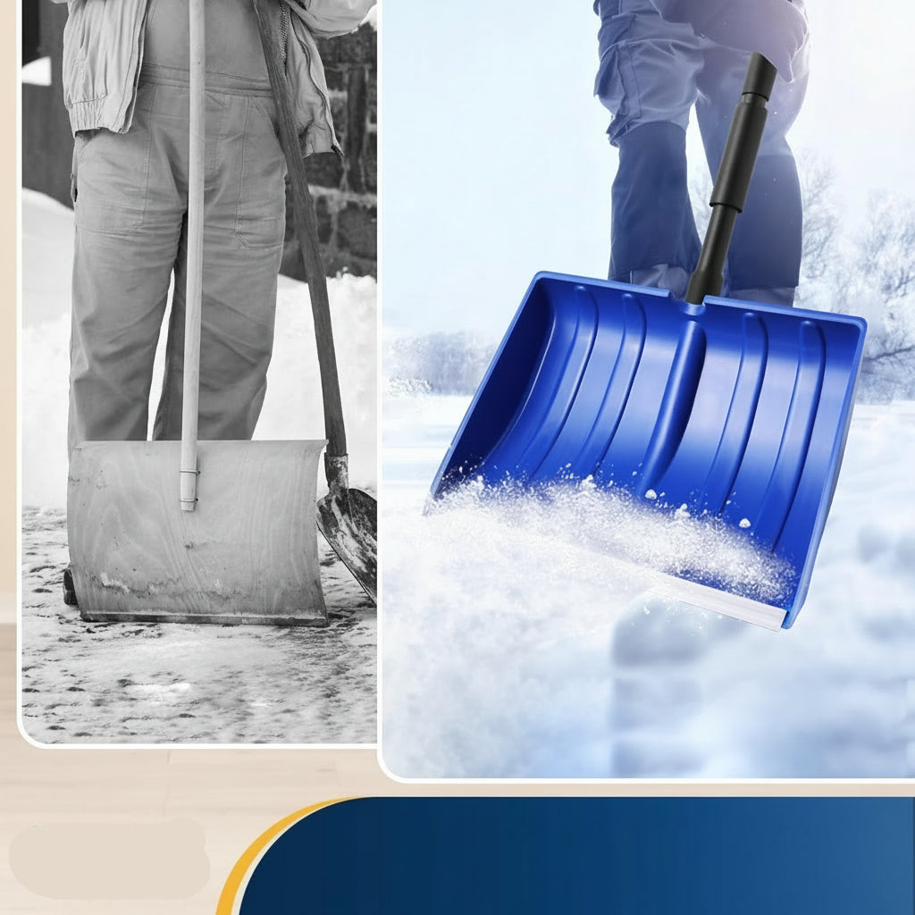 Adjustable Snow Shovel Wide Scoop Driveway Sidewalk