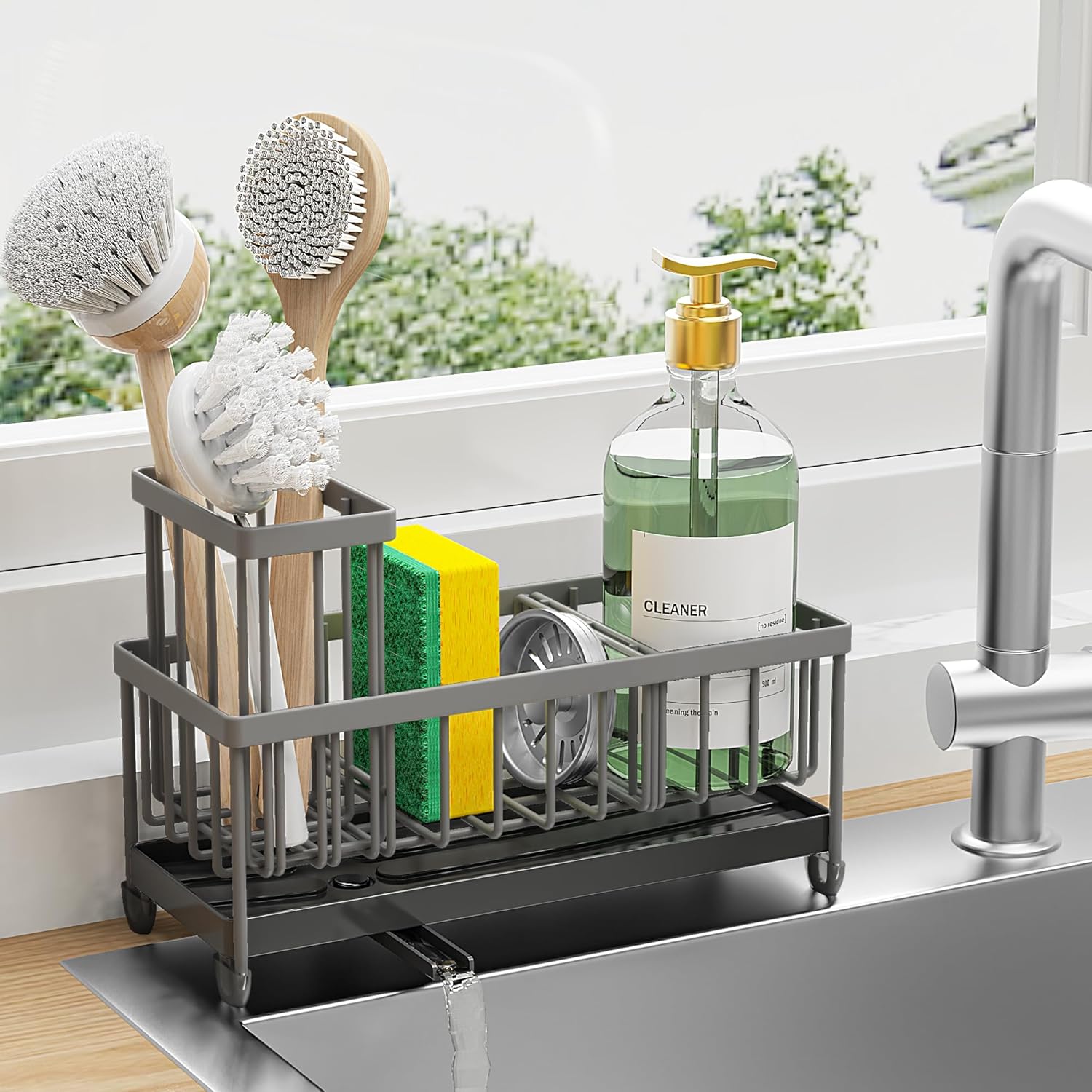 Stainless Kitchen Sink Holder Organizer Sponge Tool