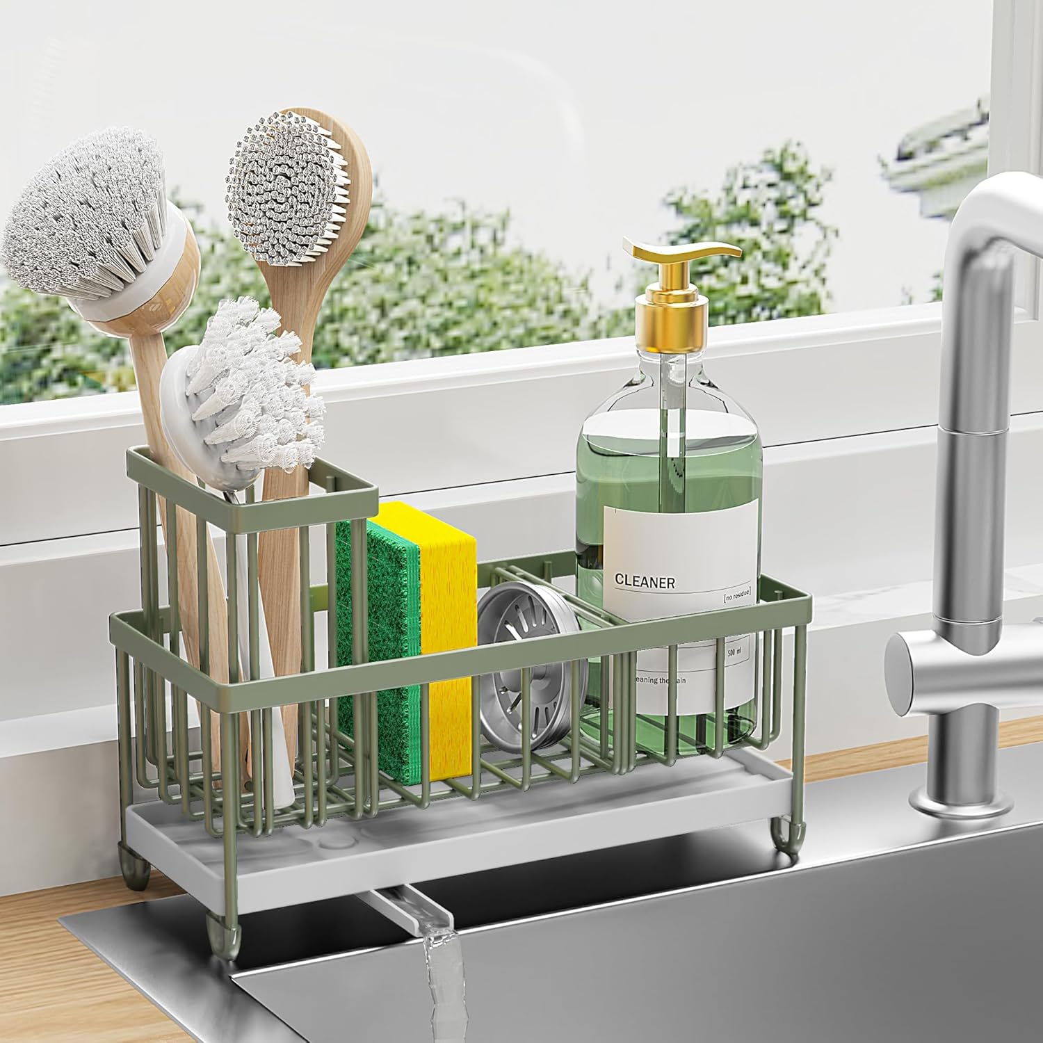 Stainless Kitchen Sink Holder Organizer Sponge Tool