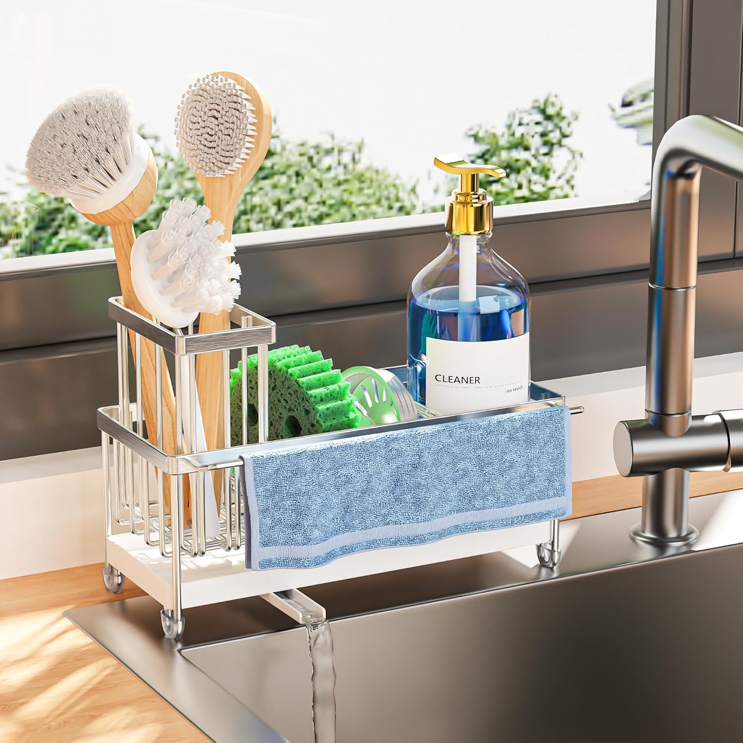 Stainless Kitchen Sink Holder Organizer Sponge Tool