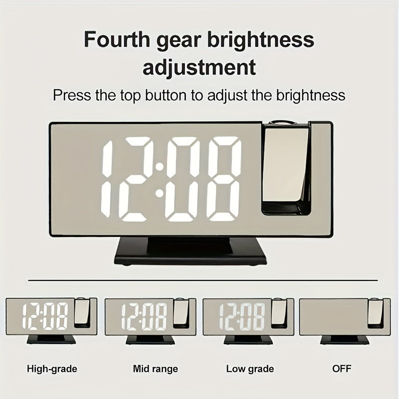 ProjectTime - Large LED Mirror Clock with Projection
