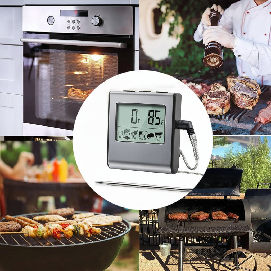 Vleesthermometer Digitaal Oven BBQ Met Kabel Sonde