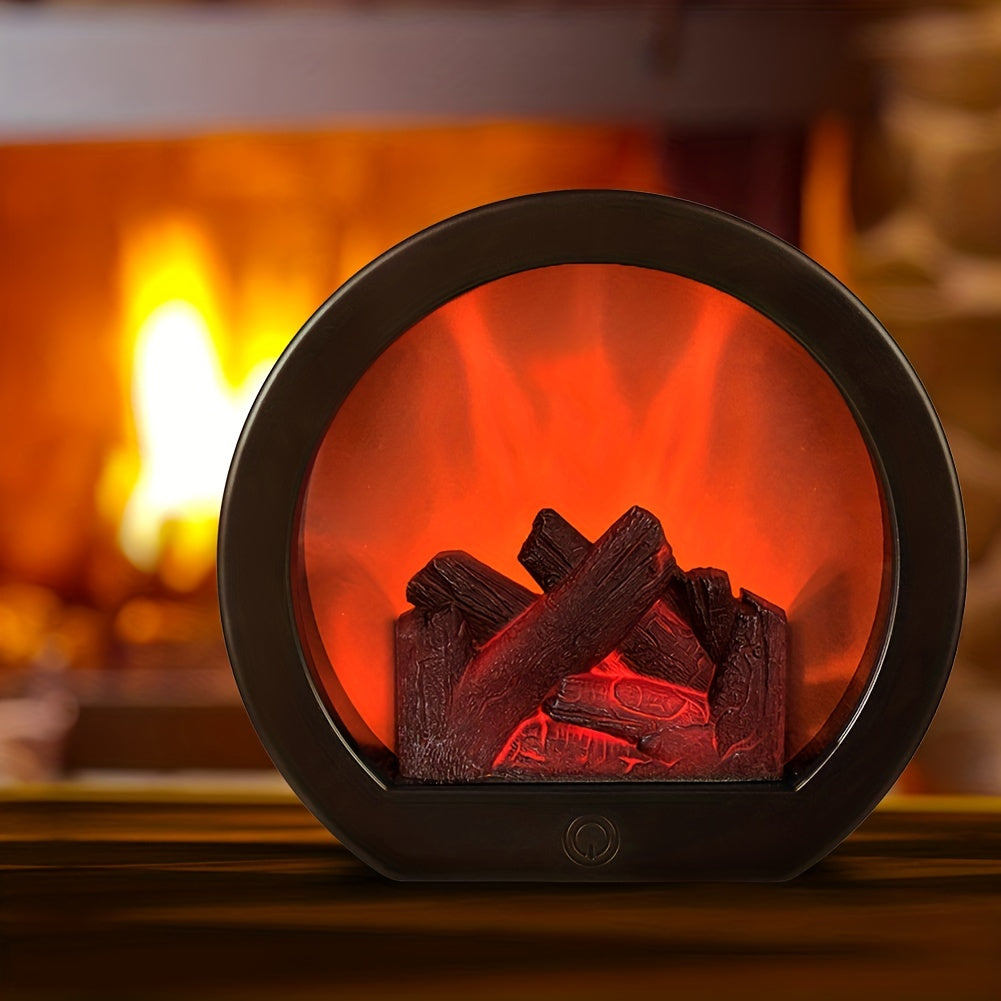 FlameGlow - Simulatie Houtskoolvlamlamp met Retro-stijl Decoratie