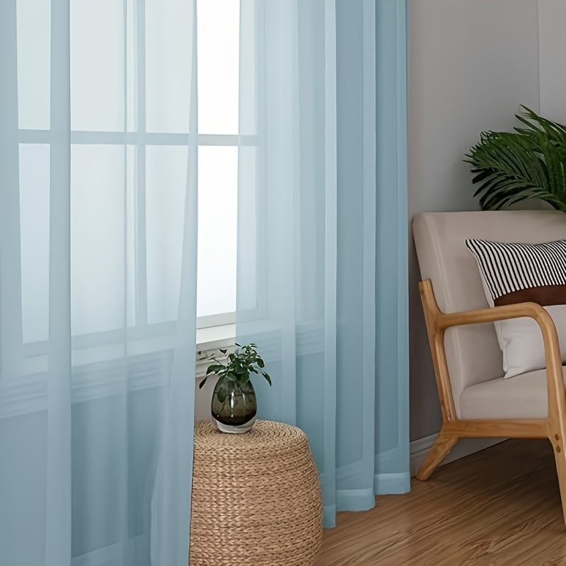 Semi-transparante Gordijnen - 2-pack Lichte en Ademend Polyester Gordijnen voor Slaapkamer en Terrasdeuren