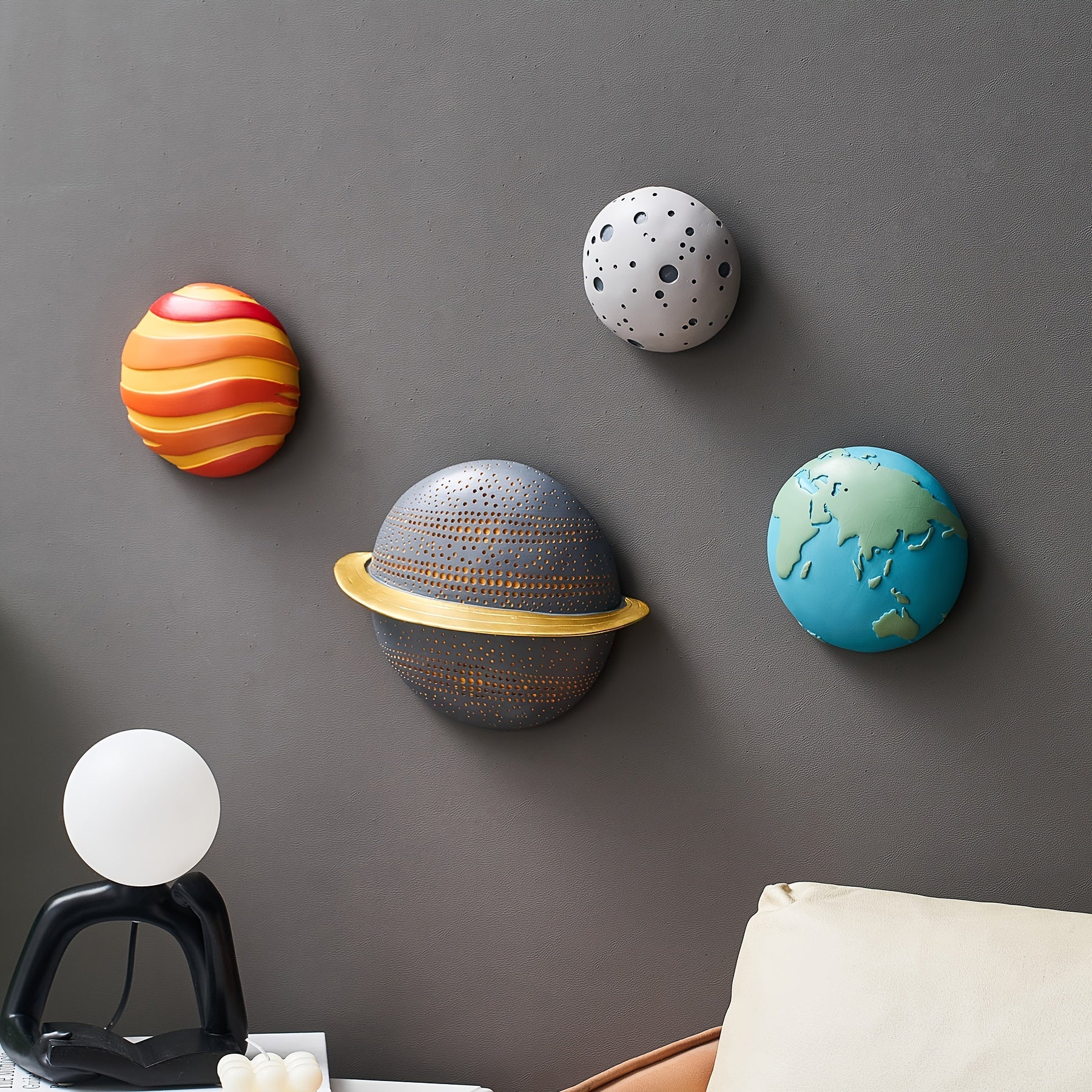 AstroSet - 4-delige Zonnestelsel Wandkunst