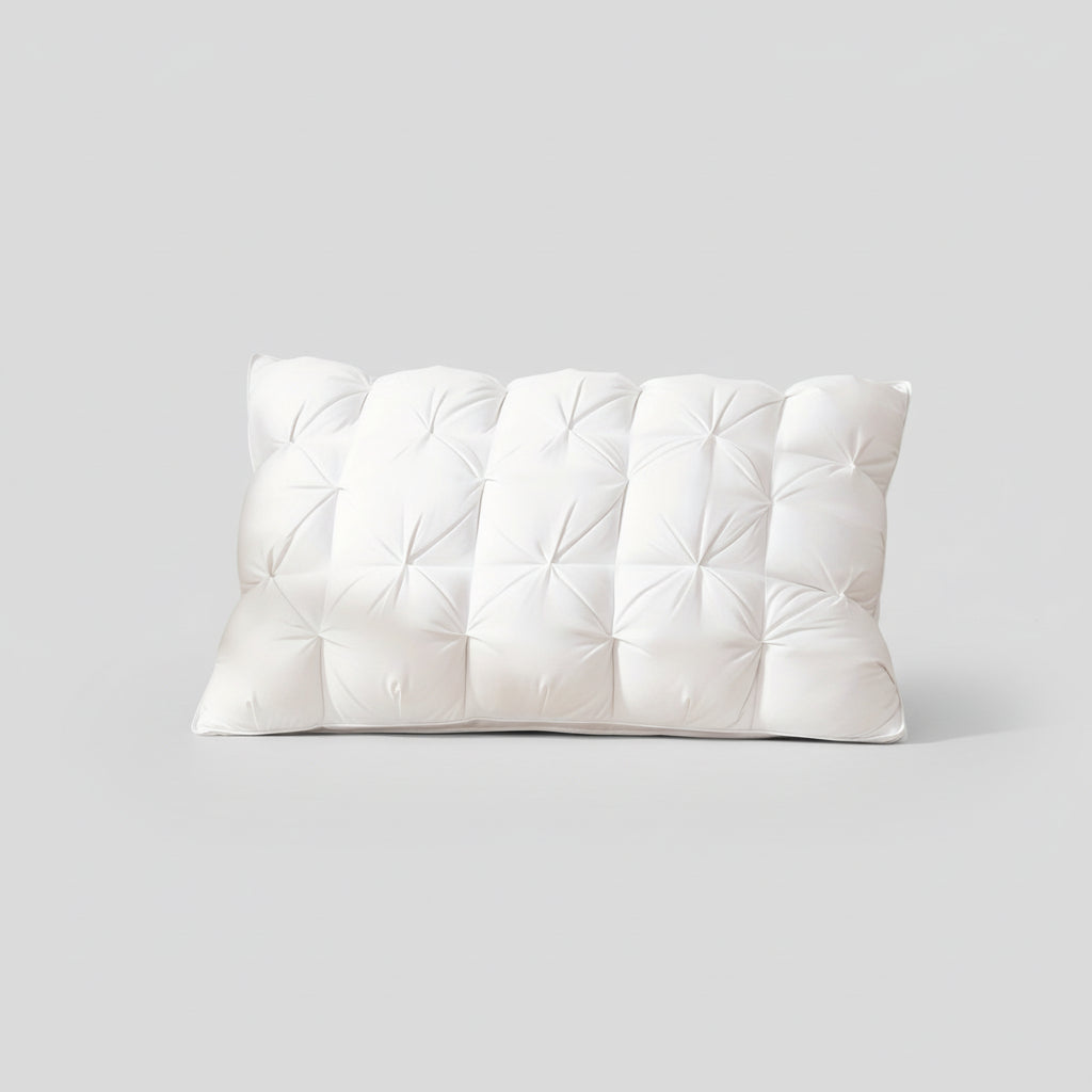 Almofada de Penas Travesseiro Branco Para Dormir de Costas Macio Respirável