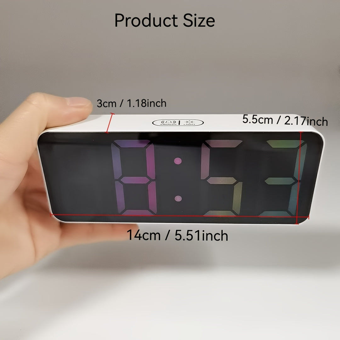 TimeGlow - Compacte LED Digitale Wekker met Verstelbare Helderheid