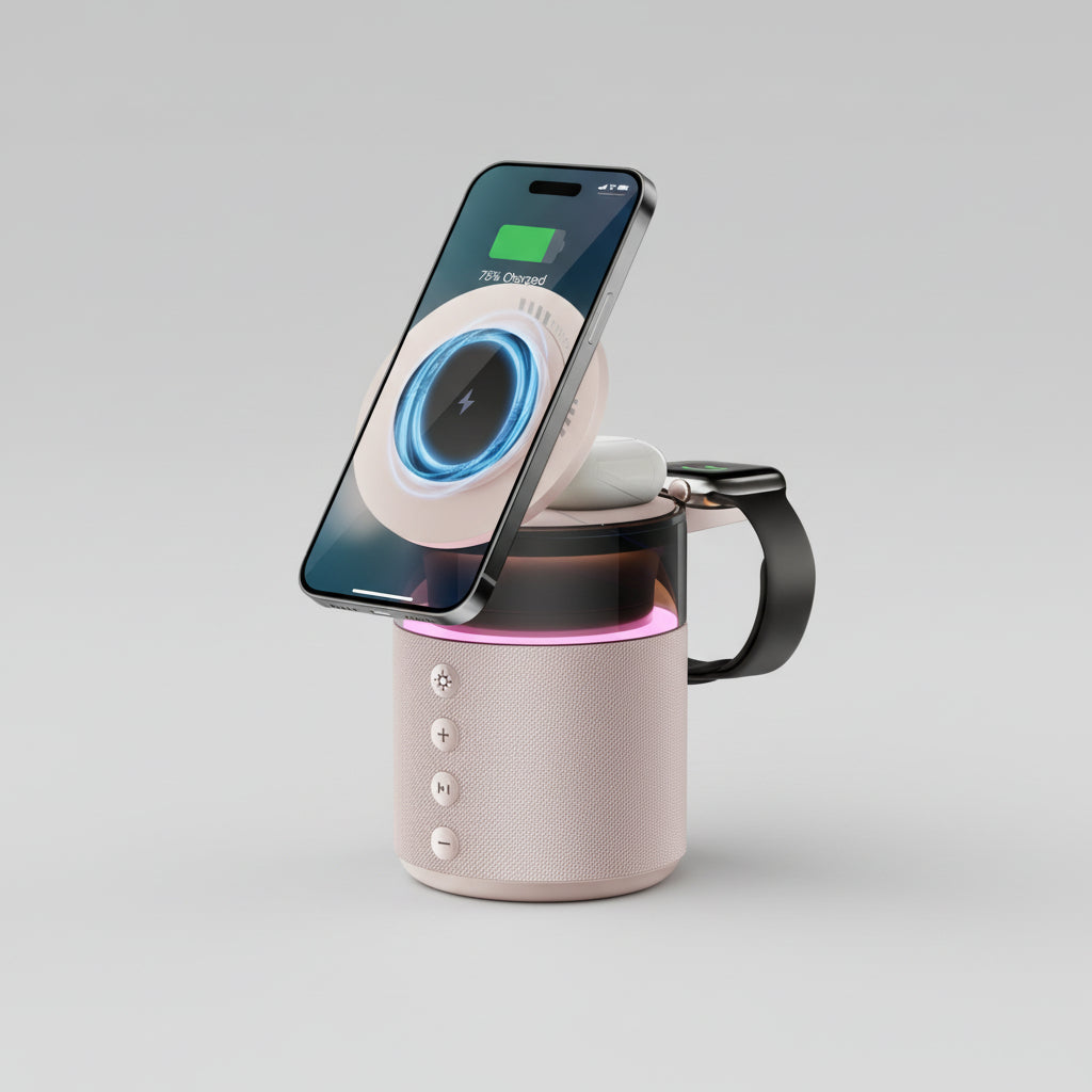 Draadloze Oplaadstation Nachtlamp Multifunctionele USB C Charger Stand