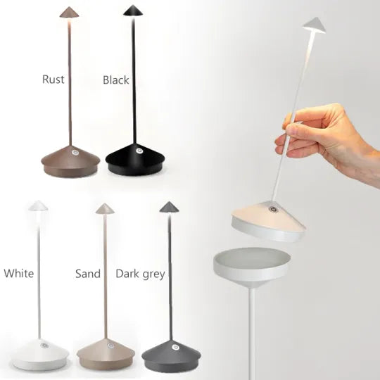 ZenLume - Lámpara de mesa LED minimalista | Iluminación inalámbrica impermeable y regulable