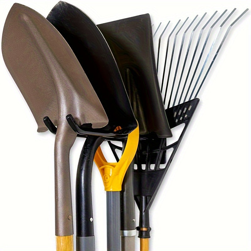ToolRack - Heavy Metal Garden Tool Organizer with Garage Hooks