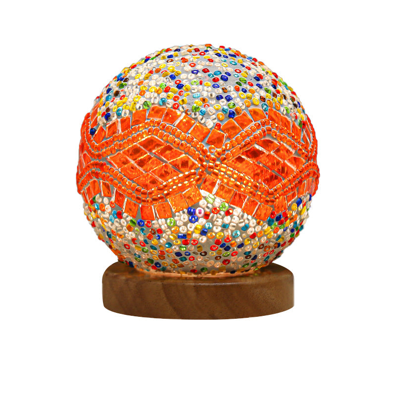 Luminara - Spherical LED Dimmable Glass Baroque Table Lamp Mosaic 3.9"
