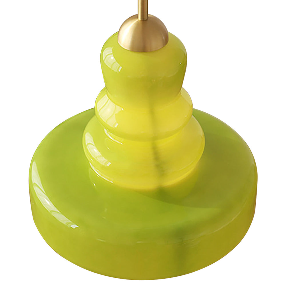 Lampada a sospensione Bauhaus colorata a forma di zucca