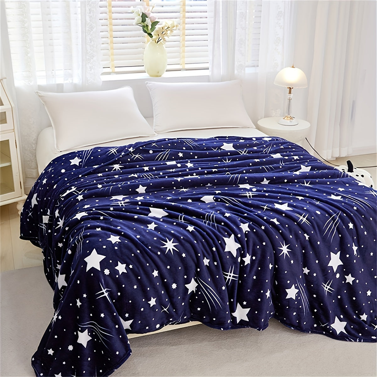 Meteor Patroon Fleece Deken – Zacht en Warm, Voor Bank, Bed, Kantoor, Camping en Reizen