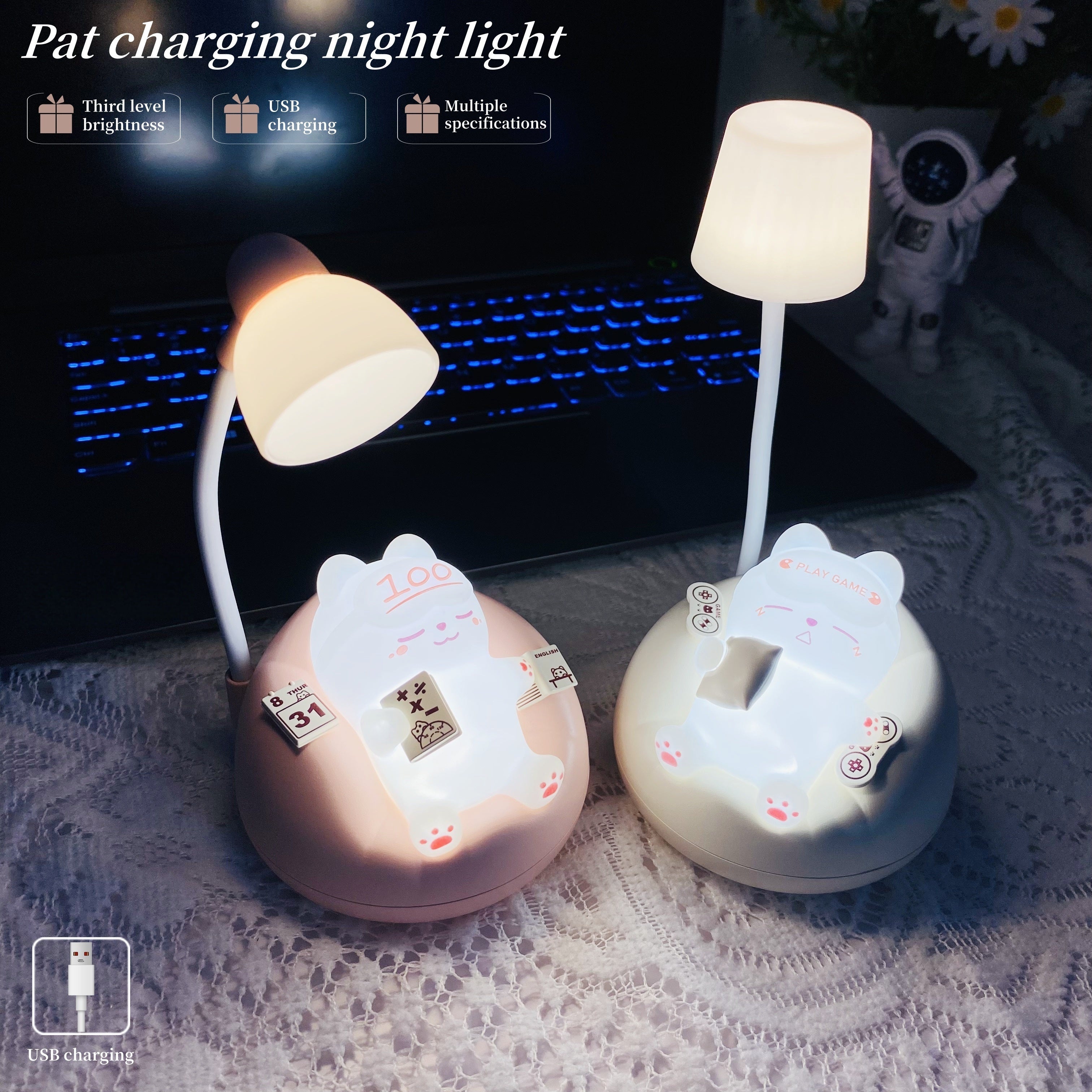 SleepyKitten - USB Oplaadbaar LED Kat Nachtlampje