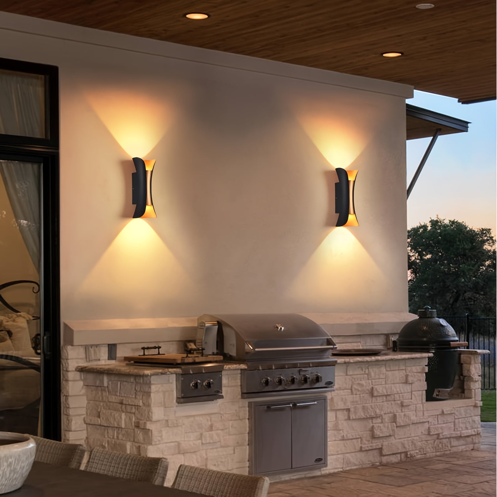 LumiWall - Lampada da parete LED in alluminio moderna per interni ed esterni
