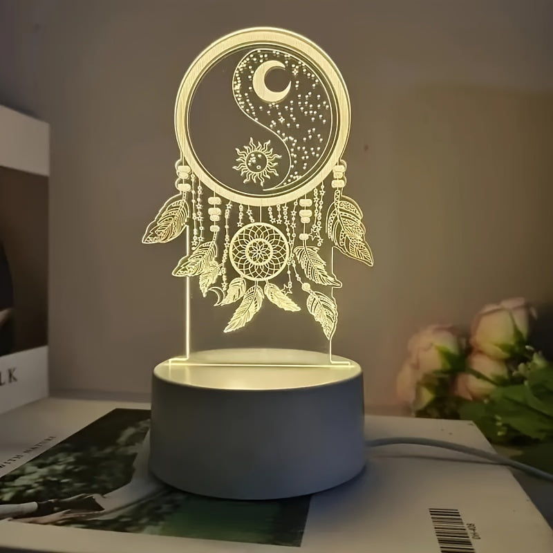 DreamCatcherGlow - 3D LED Nachtlampje met USB Voeding