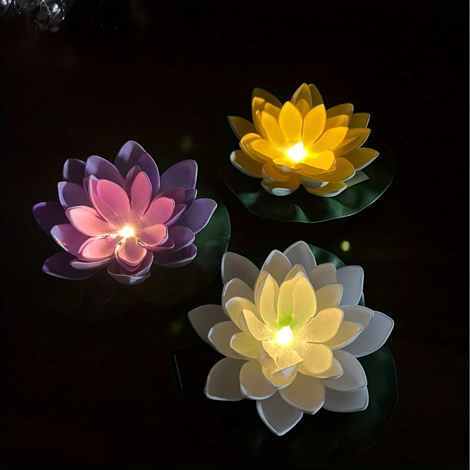 SolarLily - Lanterna Solare LED a Forma di Loto Decorativa in 3 Colori