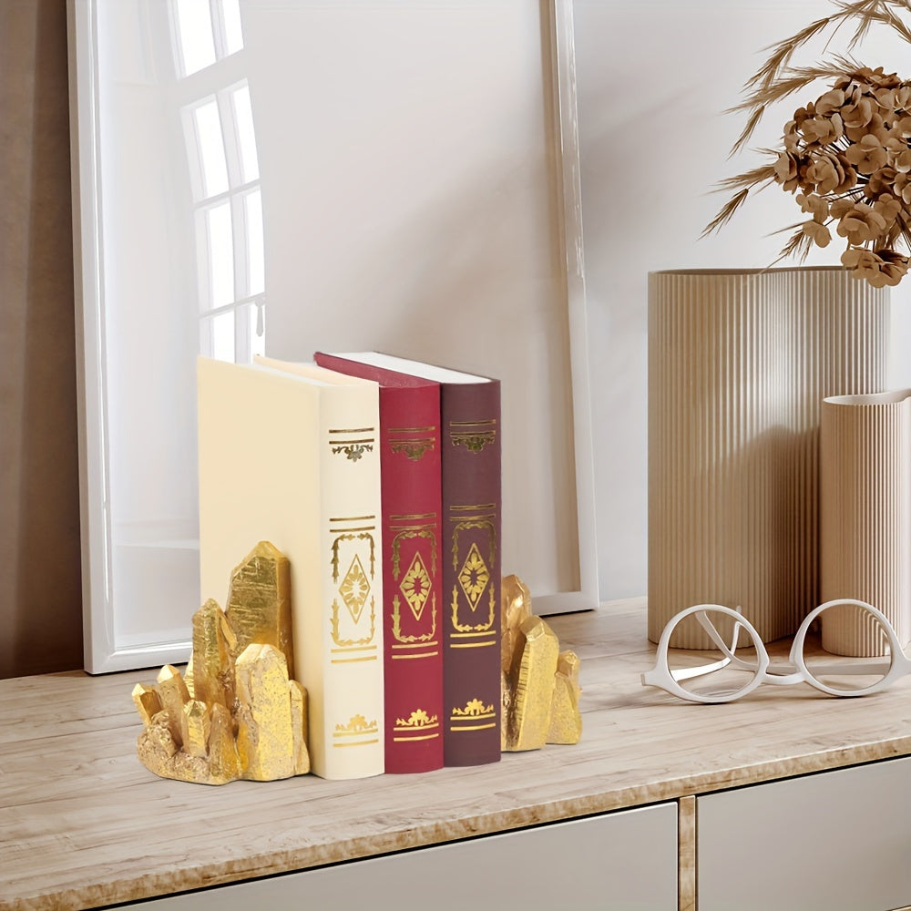 CrystalForm - Set di 2 Fermalibri in Resina Stile Vintage