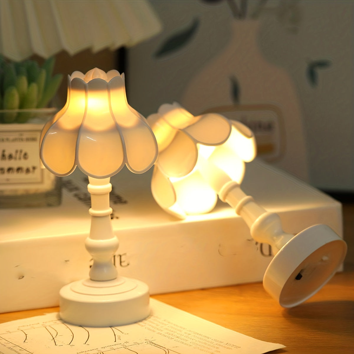 StarBloom - Bloemvormige Mini Bureaulamp voor Nachtdecoratie