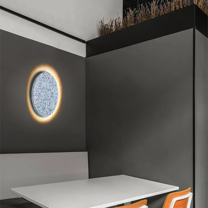 TerraGlow – Lámpara de pared de terrazo para iluminación moderna de pasillos