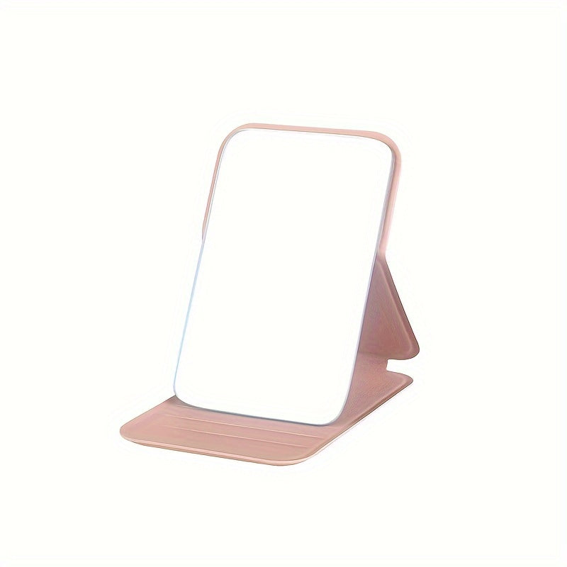 Opvouwbare PU Lederen Make-up Spiegel – Draagbare Zakspiegel, Compact Voor Reizen en Dagelijks Gebruik
