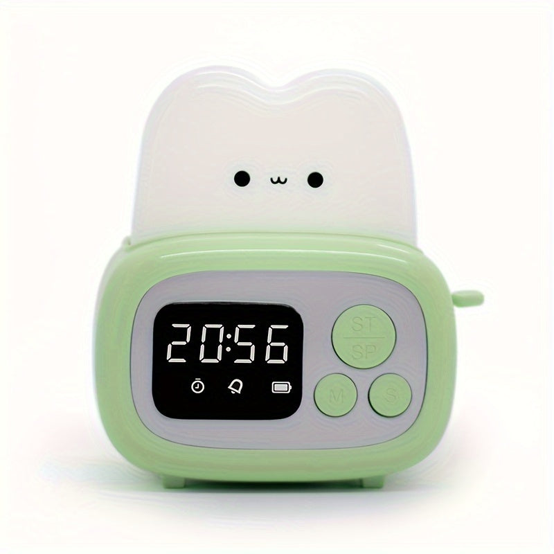 GlowBake - Schattige LED Wekker met USB-Oplaadbare Batterij