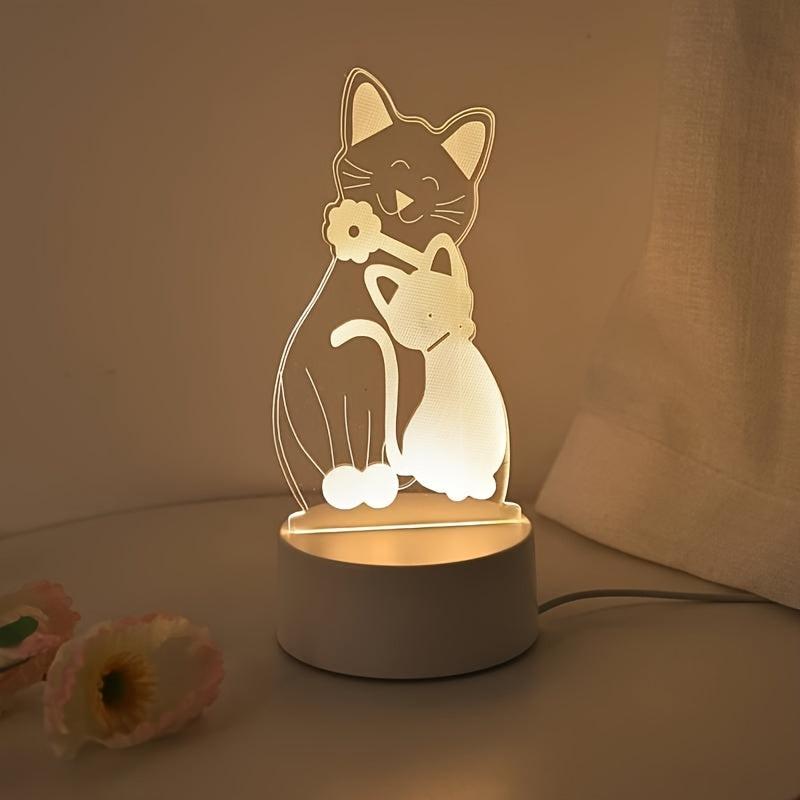GlowPair - Art Deco Dimbare Katten Nachtlamp