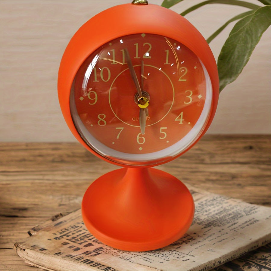 CartoonGlow - Moderne Lichtgevende Wekker met Gouden Wijzers