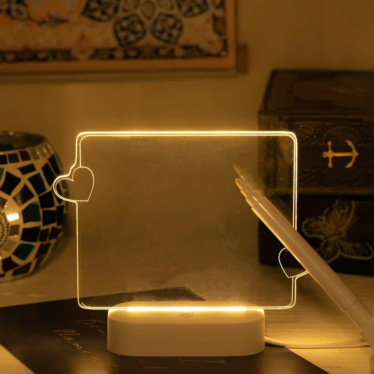 LoveGlow - USB 3D Liefdeshart Nachtlampje
