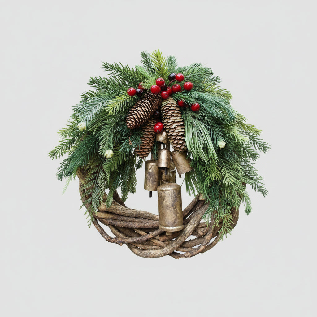 Kerstkrans Bohemian Stijl Handgemaakt Feestelijke Sfeer