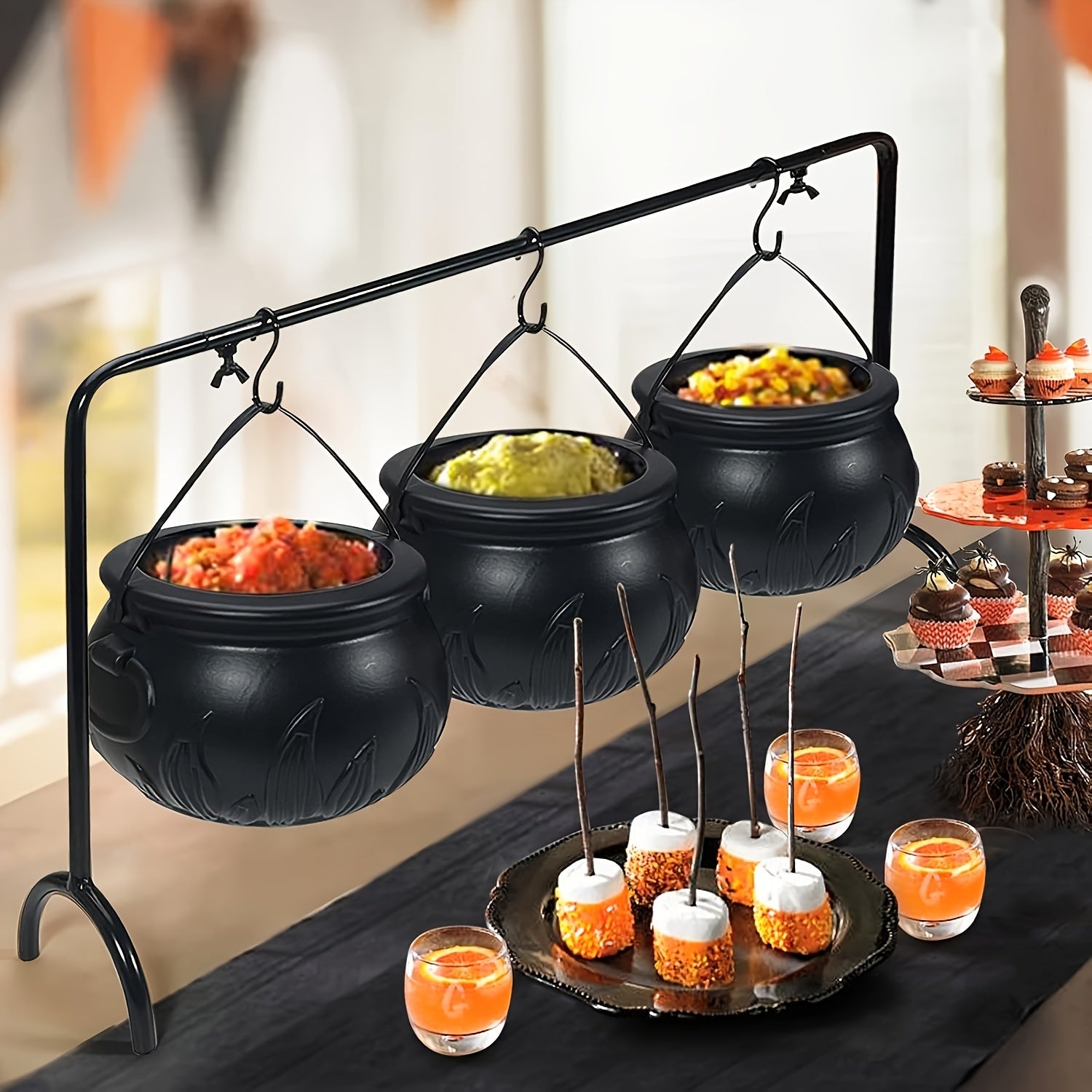 CauldronServe - Snoepkommen Set - 6-delige Halloween Heksenketel Serveerschalen
