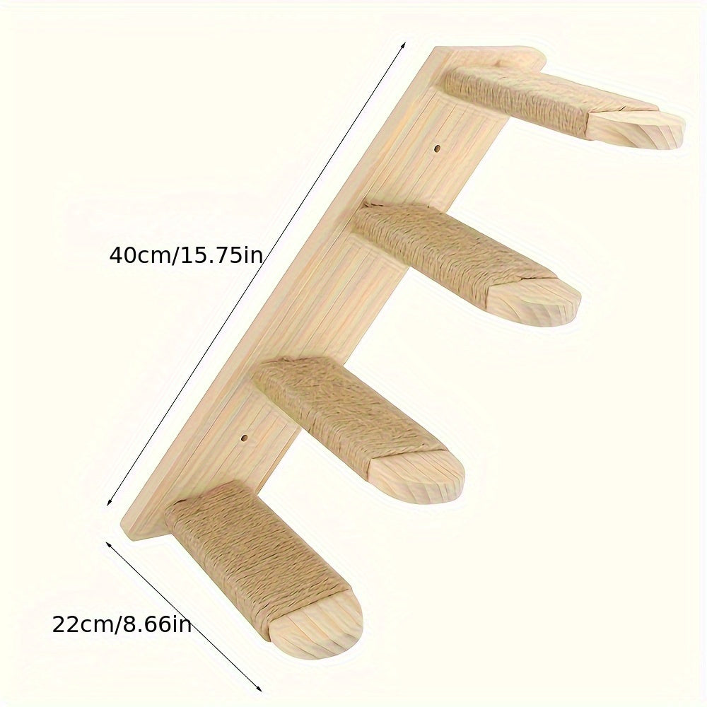 CatClimb - Wandgemonteerde Houten Kattenklimplank