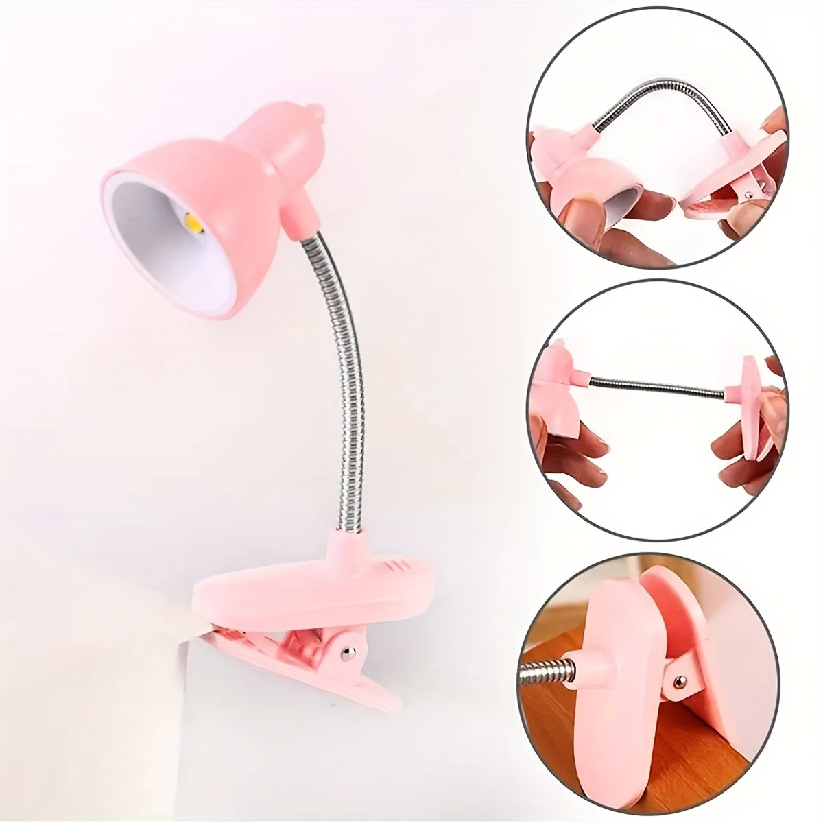 MiniGlow - Draagbare Clip-On Leeslamp met Drukknopbediening