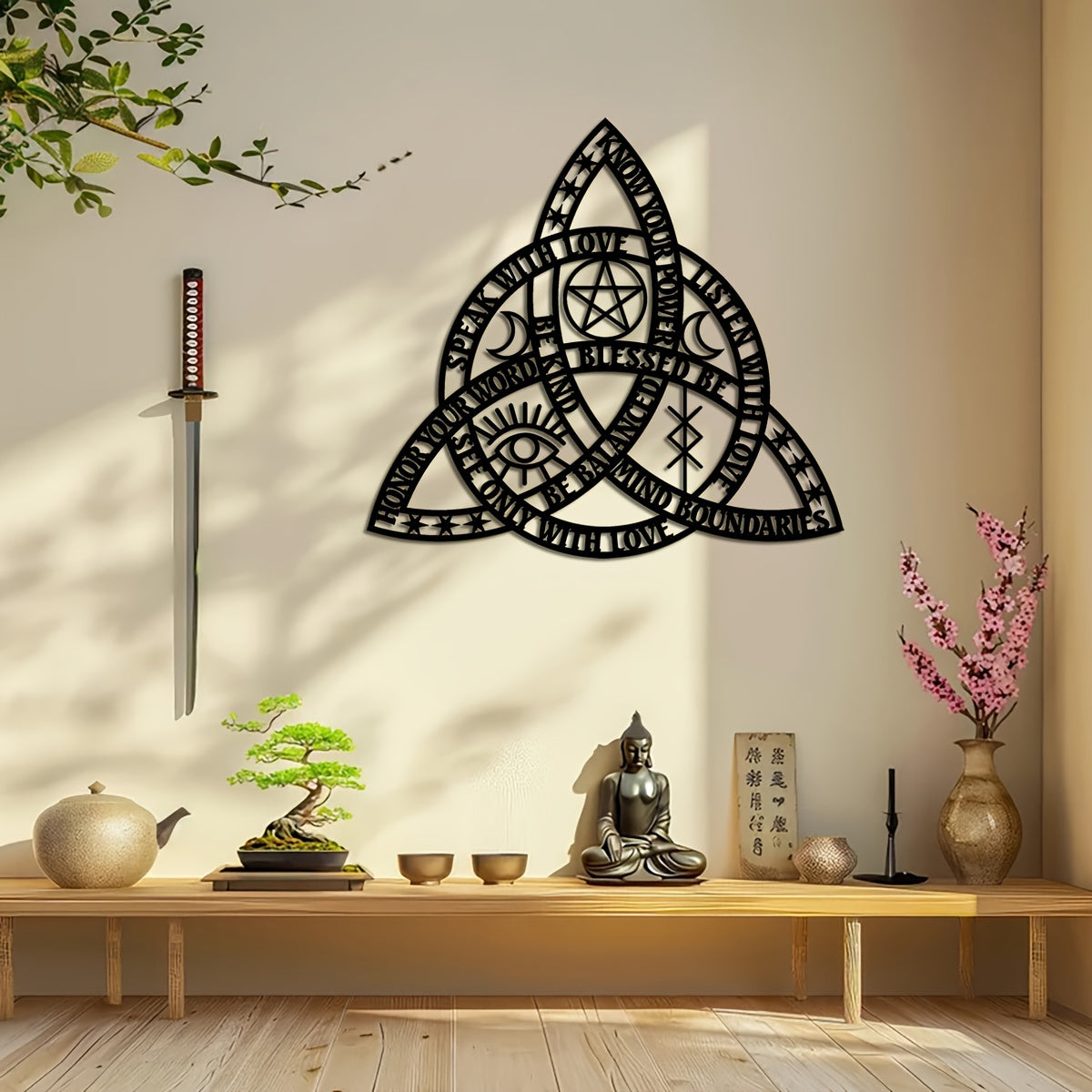 CelticKnot - Goede Heks Keltische Knoop Metalen Wandkunst