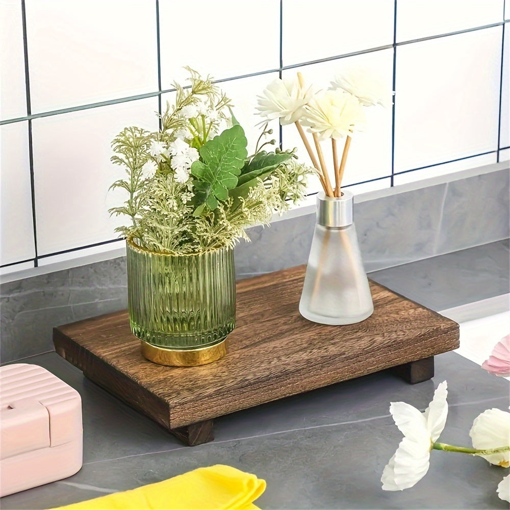 WoodCounter - Houten Wastafelblad voor Badkamer & Decor | Rustieke Organizer