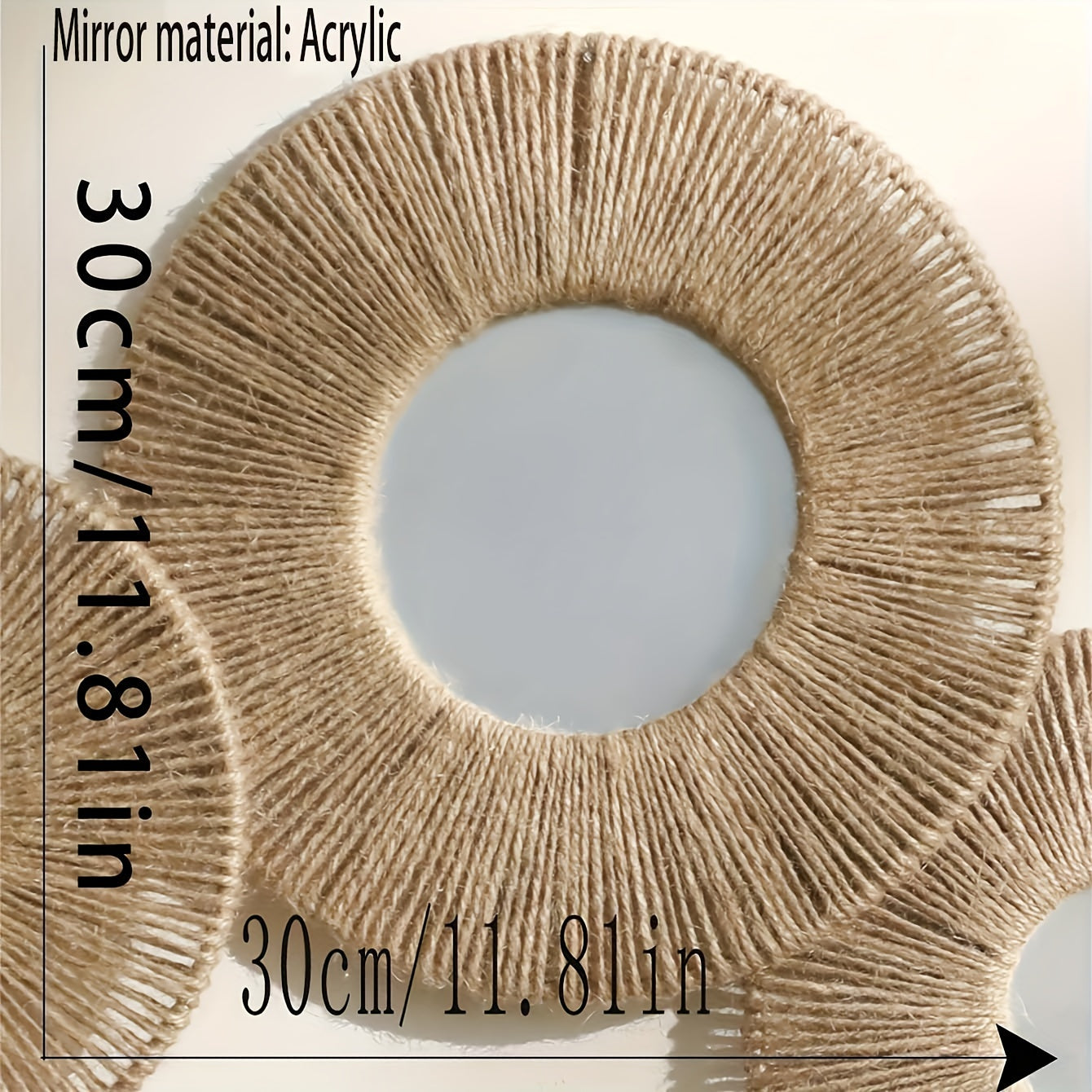 Ronde Wandspiegel – Roestvrijstalen Frame, Make-up Spiegel voor Badkamer en Slaapkamer, Woondecoratie