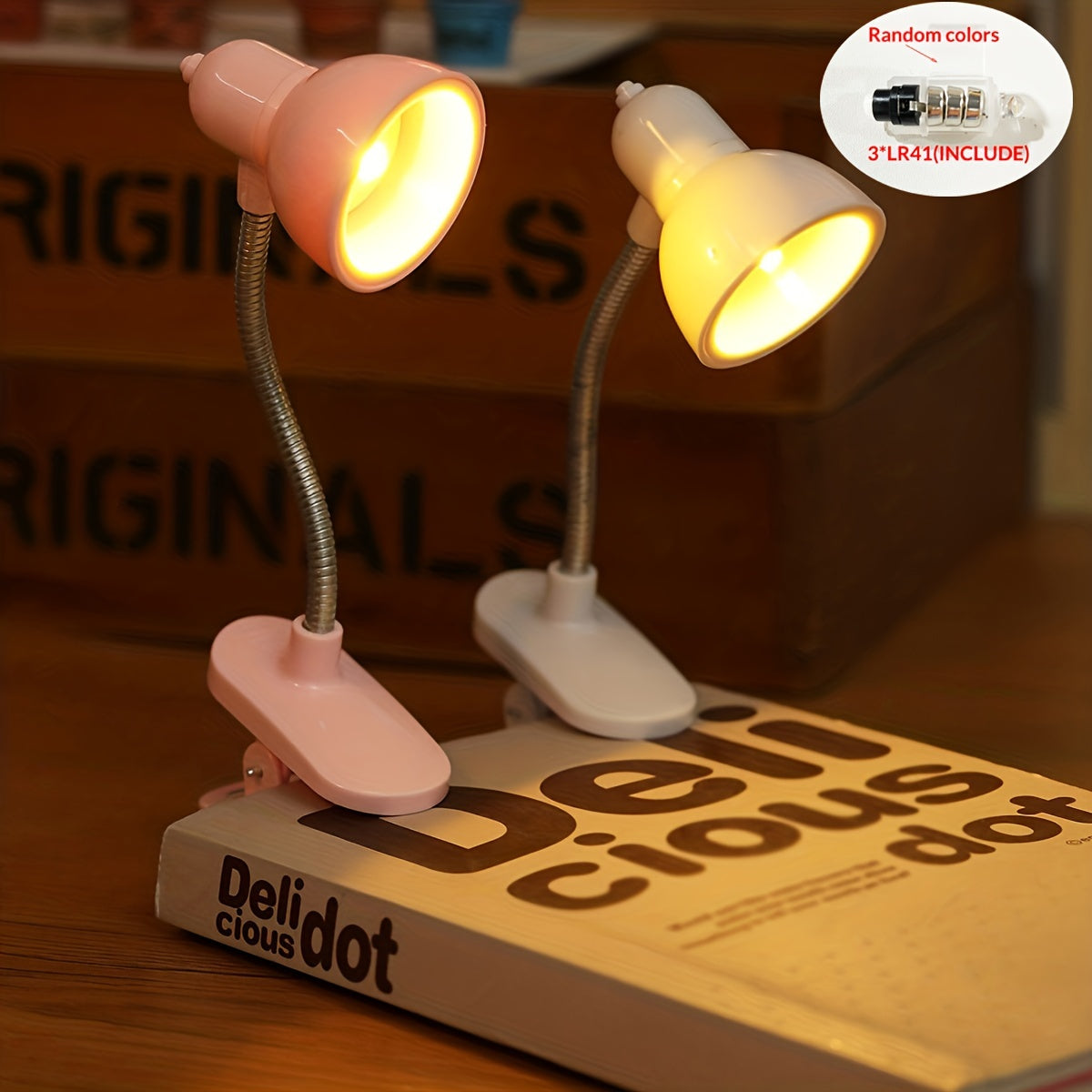 MiniGlow - Draagbare Clip-On Leeslamp met Drukknopbediening
